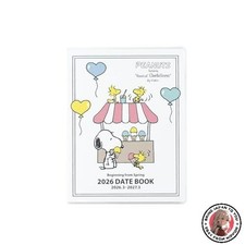 NEW Square Snoopy Planner 2026 March Start A6 Monthly White 08SD-PW
