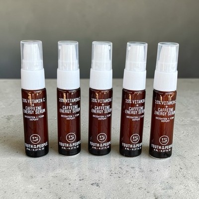 Youth To The People 15% Vitamin C + Caffeine Serum 0.27 oz x5 Mini Brightening