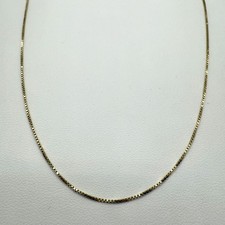 22" 14K Yellow Gold 0.8mm Box Chain Necklace 1.97g ML1083710 