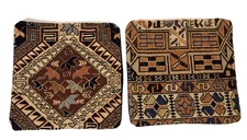 Kilim Art 100% Wool Turkish Pillow Covers Set of Two 14 in x 14 in