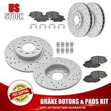 Front & Rear Brake Rotors Ceramic Pads For 2015-2022 Jeep Renegade Fiat 500x