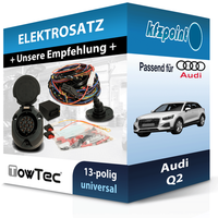 für Audi Q2 06.2016-Jetzt Towtec E-Satz 13Polig Universell NEU