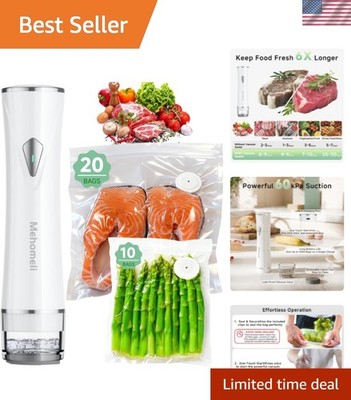 Compact Vacuum Sealer for Food Vacuum Sealer Machine + 30 Reusable Vacuum Bag...