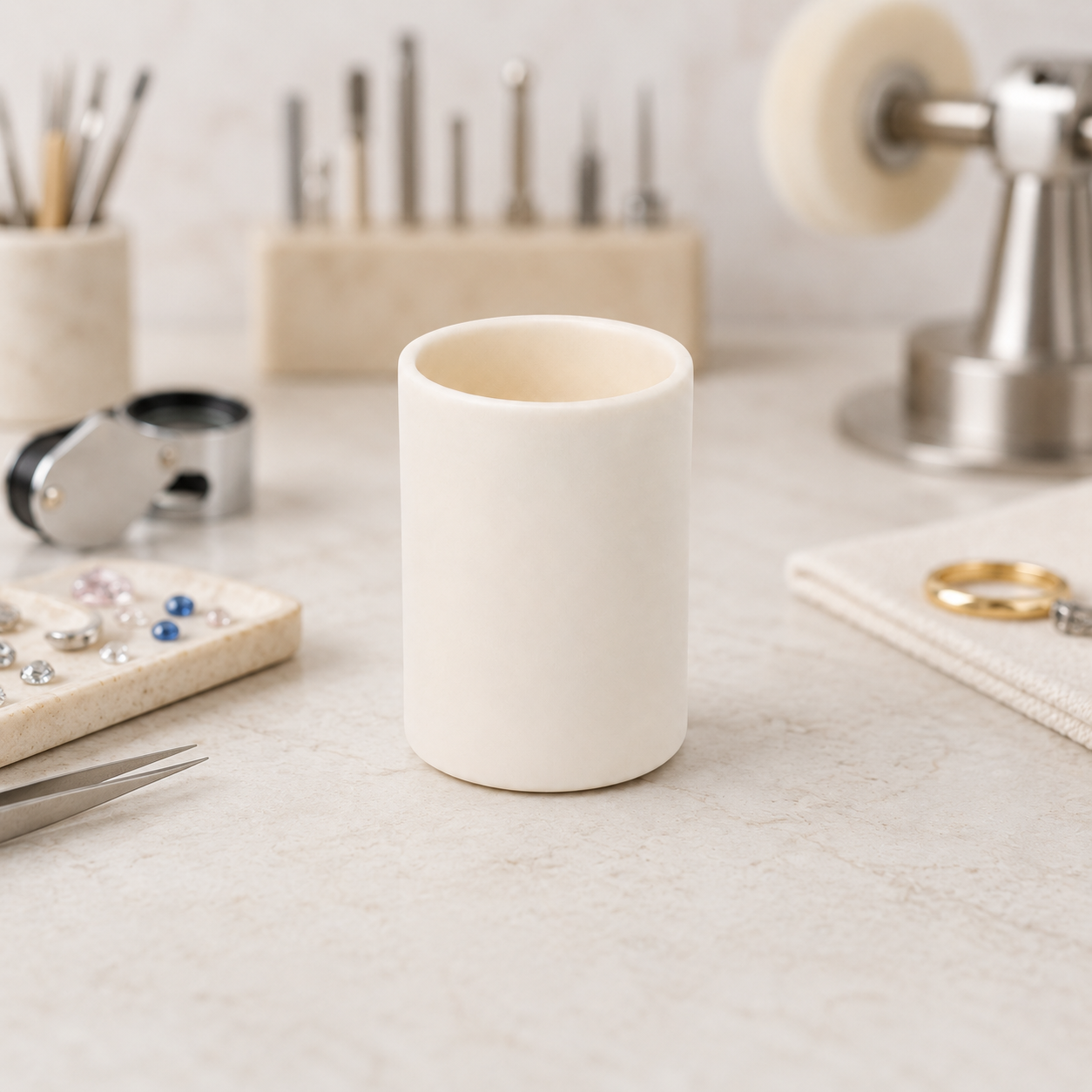 100 ml (3.4 oz), 99% Alumina Crucible, 1700°C