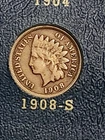 Beautiful 1908s Indian Head Cent.  Very Fine  With Full Liberty And Nice Eye...