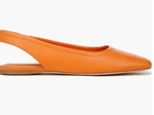 Orange Square Toe NEW Slingback Shoes FRANCO SARTO - Picture 3 of 6