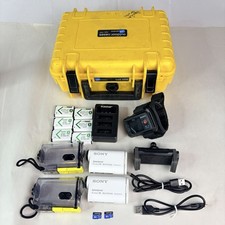 2 Sony Action Cam HDR-AS100V Camcorder Video Camera w/Live View Remote Bundle