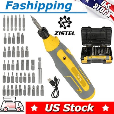 NEW Electric Screwdriver 4V Mini Compact Battery USB Charger Bits Lightweight US