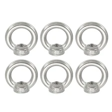 6Pcs Lifting Eye Nut M5, Thread Ring Shoulder Metric Eye Nuts Fastener