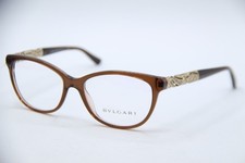NEW BVLGARI BV 4126-B 5401 CLEAR BROWN GOLD AUTHENTIC FRAMES EYEGLASSES 53-16