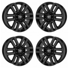 20 Toyota 4 Runner Gloss Black Wheels Rims Factory Oem 69561 2010-2024 Set