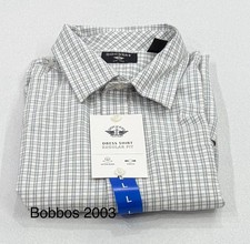 Dockers Men's Cotton Blend Stretch Regular Fit Dress Shirt, Beige, Size L