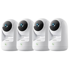 Dzees 2K Indoor Security Camera 4 Pack, 360 Degree WiFi Pet CA49F, Whtie