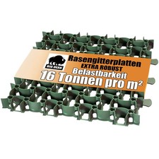 Rasengitter Kunststoff 20 Stück a 50 x 50 x 4 cm - 16 t/m  belastbar grün