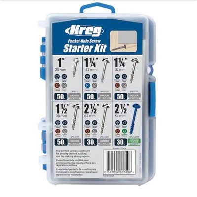 Kreg Pocket-Hole Screw Starter Kit SK04 Kreg SK04 647096807498 Steel