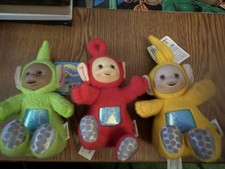 3 Teletubbies Plush Dolls 1998