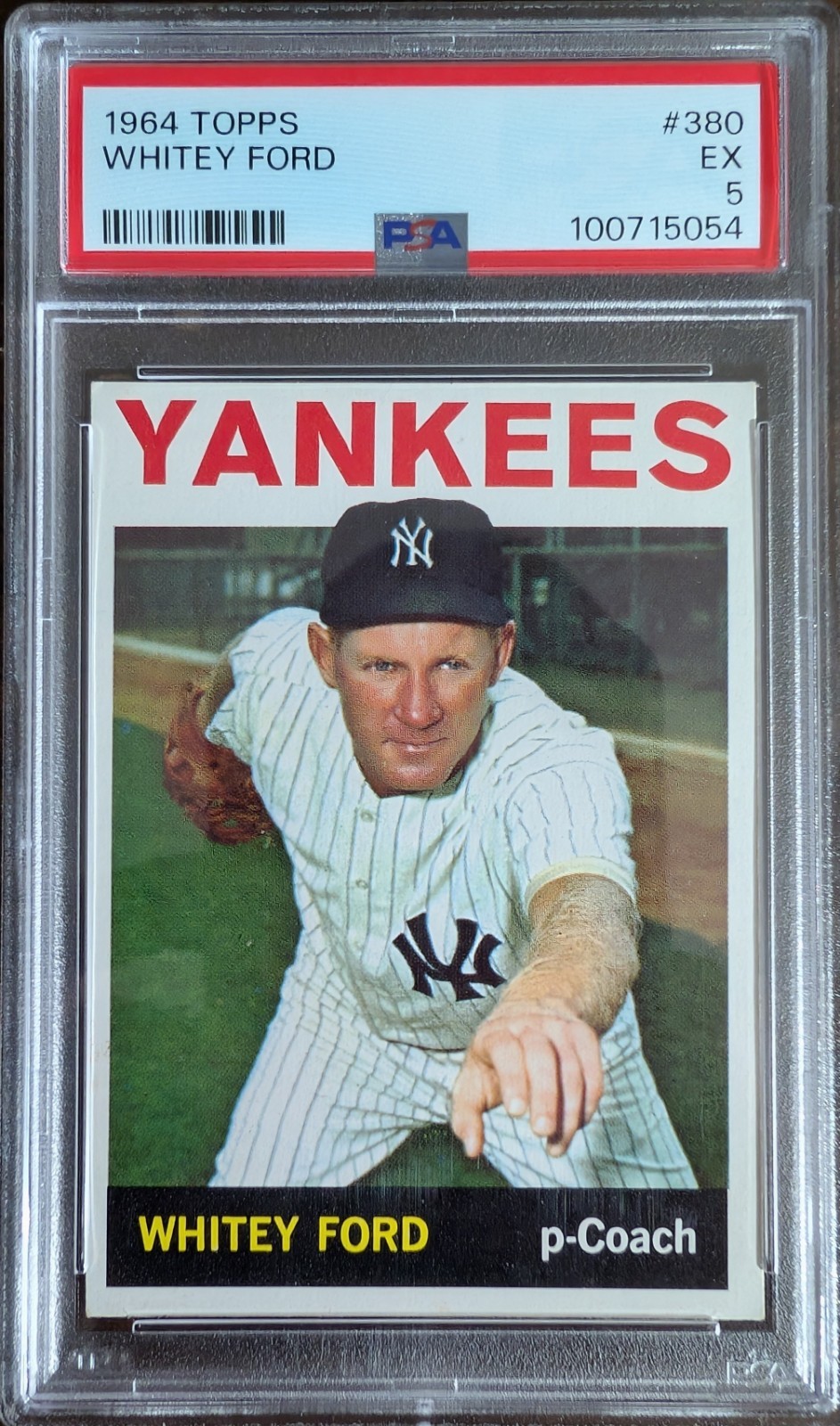 1964 Topps - Whitey Ford #380 PSA EX 5 New York Yankees MLB