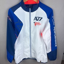 Asics A77 Athlete Track Jacket Men's XL Full Zip Sleeve Print