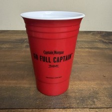 Captain Morgan Red Hard Plastic Reusable Solo Style Cup Plunderin Pumpkin Recipe