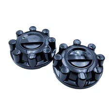 Front Gloss Black Center Wheel Hub Caps for 17-23 F250 F350 Super Duty 2 PCS