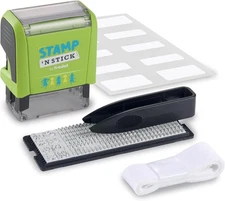 Stamp 'N Stick Personalized Name Kit – Waterproof Ink and Complete Accessories