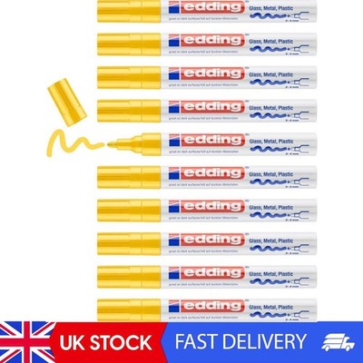 750 Gloss Paint Marker - Yellow - 10 Paint Markers - Round Tip 2-4 Mm - Paint