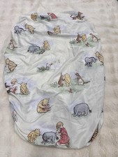Vtg Disney Classic Winnie the Pooh  Friends Fitted Crib Sheet Baby Bedding EUC