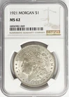 1921 $1 Morgan Silver Dollar MS62 NGC Uncirculated Philadelphia