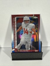 2025 Topps Chrome-Michael Wilson #2 Red White & Blue Refractor Arizona Cardinals