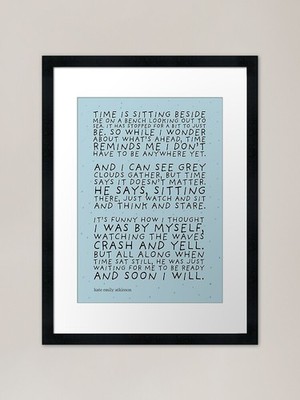 Time Sat Beside Me Framed Art Print Framed Wall Art Poster Canvas Print Picture
