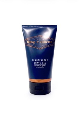 3 STÜCK!!! King C. Gillette Transparent Shave Gel Mit Weißem Tee