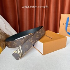 Louis Monogram Canvas Belt Gold Tone Buckle