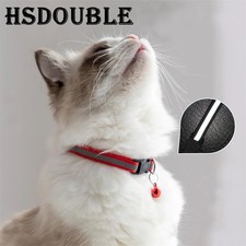 2 Pack 12 Colors Reflective Cat Small Dog Collars with Bells Adjustable