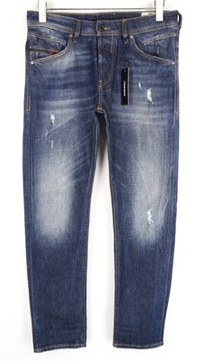 DIESEL Belther-R R8LA9 Herren Jeans W30/L30 Slim Tapered Distressed Stretch Blau *