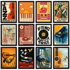 Vintage Music Poster Retro Print Instruments Dancing Decor Wall Art A5 A4 A3