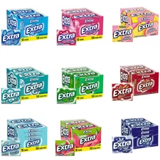 Extra Gum All Flavor Chewing Gum, 15 Pieces (Pack Of 10)