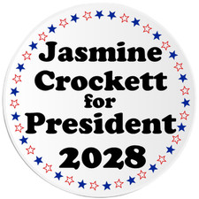 Jasmine Crockett for President 2028 - Circle Sticker Decal 3 Inch - Election