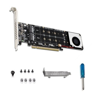 PCIE 4.0 x16 To M.2 M-key NVME SSD Connector Expansion Card 4 x 32Gbps