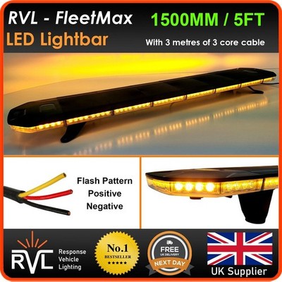 Recovery Light Bar 150cm 1500mm 1,5m 59'' 12V 24V LED Amber Strobe Beacon Warnung
