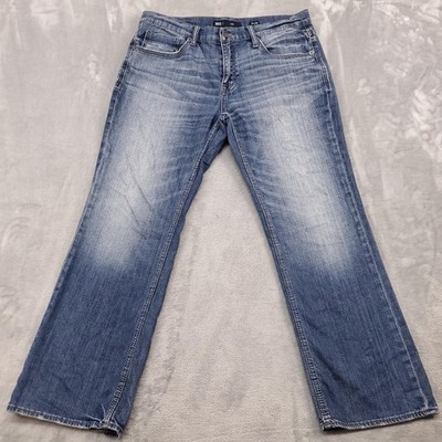 BKE Jake Jeans Mens 34x30 Blue Medium Wash Relaxed Straight Stretch Denim