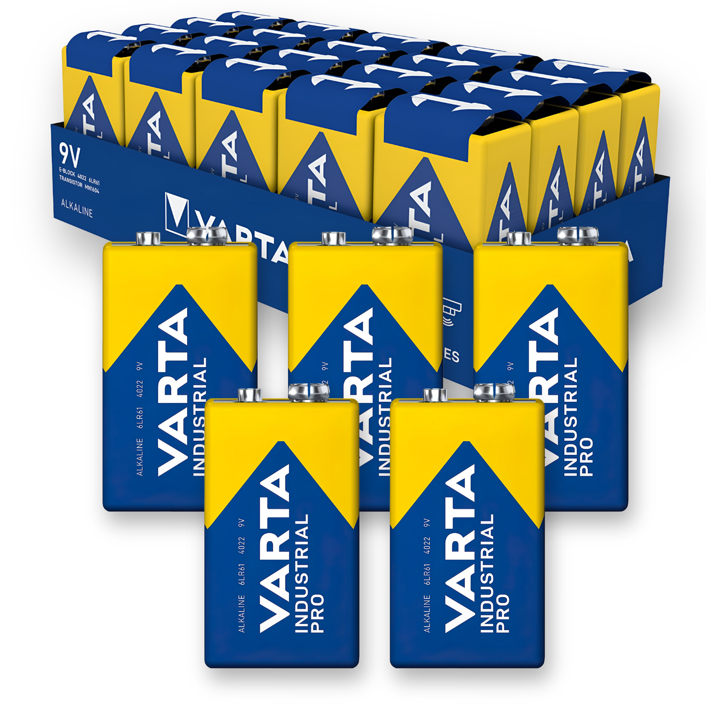 5x VARTA 9V PP3 Batteries INDUSTRIAL PRO Alkaline Smoke Alarm *EXPIRY 12/2029*