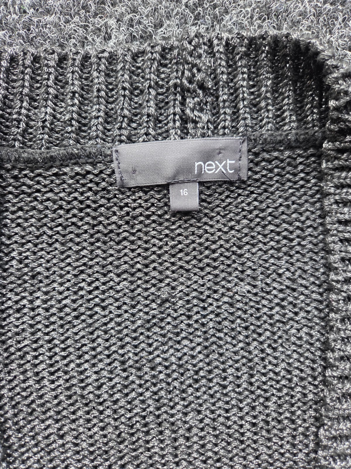 Next Black Open Front Short Sleeve Cardigan Women’s Size 16 image 8