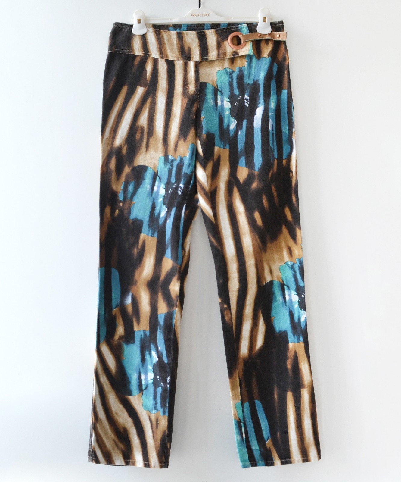 Vintage ROBERTO CAVALLI Jeans Pants Printed Stripped Print 9