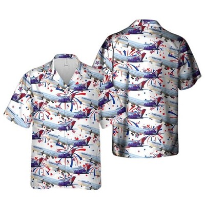 Airlines Airbus A330 243 Short Sleeve Hawaiian Shirt