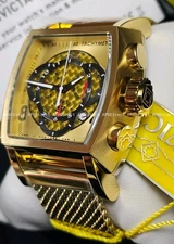 Invicta – S1 Rally – GOLD Glass Fiber  Milanese Swiss Z60 FE Chrono Mens Watch 