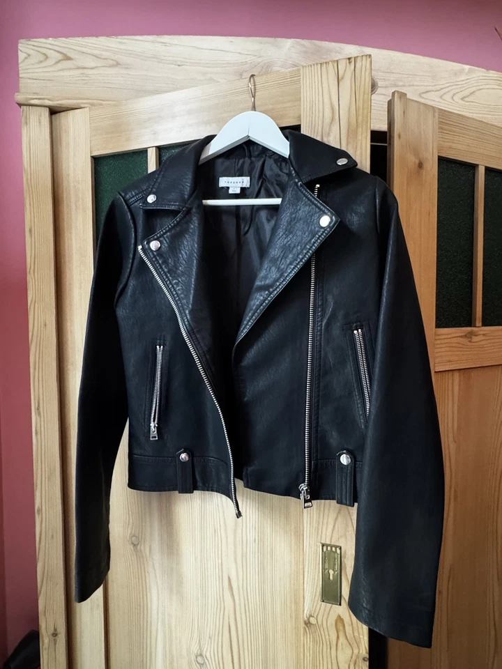 Bikerjacke von Topshop Gr. 34 , ein Mal getragen, Top Zustand - Bild 1 von 4