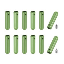 12 Pcs Shoelace Tips with Screw, Alloy 25mm Aglets End Tip for DIY, Bright Green