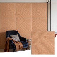 6 Pack Acoustic Wall Panels 23.6" Self-Adhesive Wood Grain Sound Panels