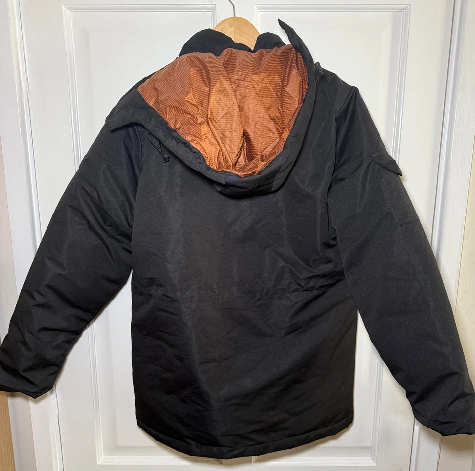 Mens Lee Cooper Originals Black Coat Hooded Hood Size Medium M Jacket Waterproof - Image 2 of 3