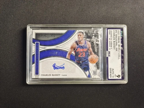 2021-22 Panini Immaculate Charles Bassey Inaugural Ink Auto 10 /99 RC PLG 9 XV44